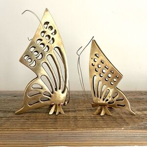 Brass Butterfly Sculptures set 2